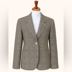 Brooks Brothers Glen Plaid 1-Button Blazer | Women’s Size 8
